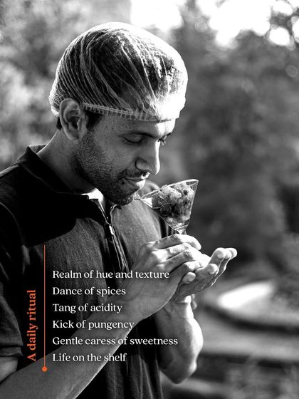 Our sensory exploration involves more than just taste. We assess the aroma, texture, and colour to ensure a complete and perfect pickle experience.