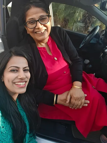 This is us, the 'maa-beti jodi' behind Brushes & Brew. My mom is my biggest support and the one who captures all our beautiful moments. When you come to my studio, you're welcomed by our whole family.