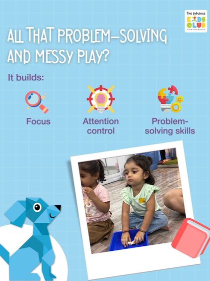 All that messy play and problem-solving does more than just keep kids busy. It actively builds crucial executive functions like focus, attention control, and of course, problem-solving skills. Our mascot Astro represents this development of focus.