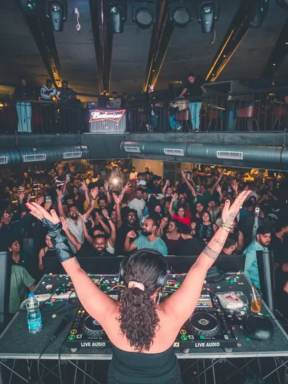 My view from the decks. There's no better feeling than looking out at a packed club, with every single person connected by the music. This is the energy I bring to every performance.