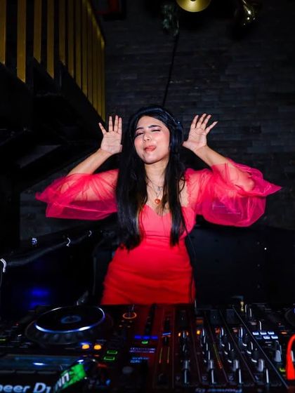 A playful moment during a set at Lord of the Drinks. It's all about creating a fun and welcoming atmosphere.