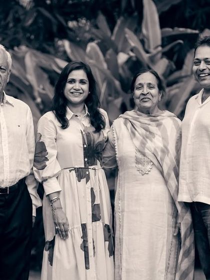 A multi-generational family portrait in black and white. This style is perfect for creating heirloom images that will be treasured for years.