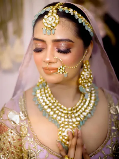 A bride's look is a work of art, and I make sure to capture every detail. This close-up highlights the soft, glowing makeup and intricate jewellery, preserving the memory of how beautiful you looked and felt.