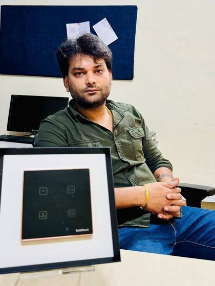 Architects craft the spaces, and we add the smart touch. Here is Architect Shubham of RK Interior & Construction in Delhi with our WiFi Keypad.