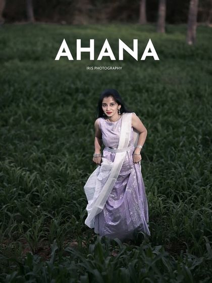 This shot from the "Ahana" series captures a moment of movement, adding a dynamic element to the set.