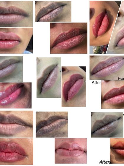 A collection of some of my favorite lip blush and neutralization transformations. This shows the variety of results I can achieve, from subtle enhancements to more noticeable color correction.