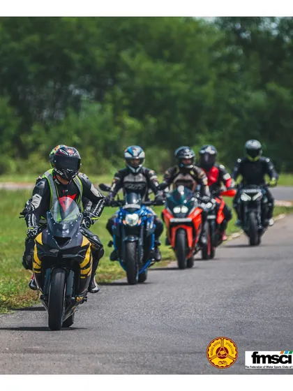 On-track drills are a huge part of our school. Here you see a 'follow the leader' session where students learn the correct racing lines and braking markers directly from one of our instructors.