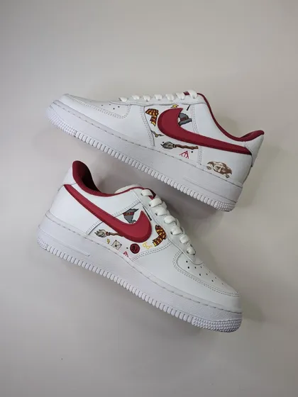 Another angle of the Gryffindor Air Force 1s. A perfect pair for any Potterhead.