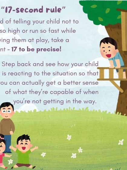 These graphics explain the concept and benefits of "risky play," encouraging parents to step back and allow children to test boundaries, manage risks, and build resilience.