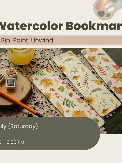 For the book lovers, my watercolor bookmark workshop is a perfect fit. Create a set of beautiful, nature-inspired bookmarks to mark your pages in style.