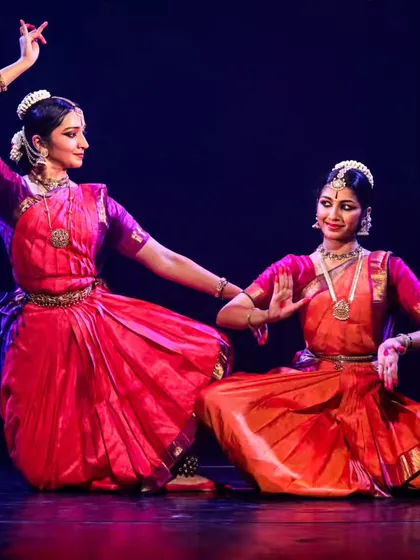 The connection between duet partners is key. This photo captures a moment of interaction and shared emotion during a performance with Apeksha.