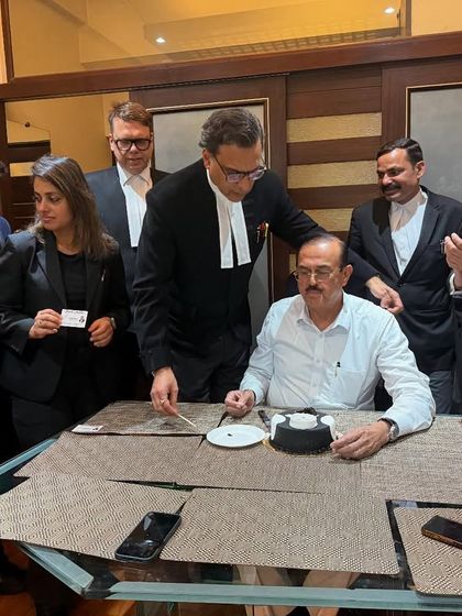 Celebrating the birthday of Mr. Vikas Singh with colleagues. Wishing a leader in our community health, happiness, and prosperity.