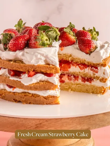 A look at my Fresh Cream Strawberry Cake, a highlight of my seasonal strawberry menu.