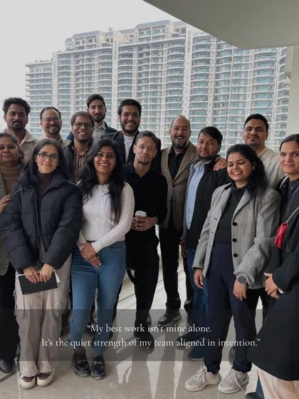 My best work is not mine alone. It is the quiet strength of my team, aligned in intention and purpose. This photo captures the collaborative spirit that is the true foundation of our success.