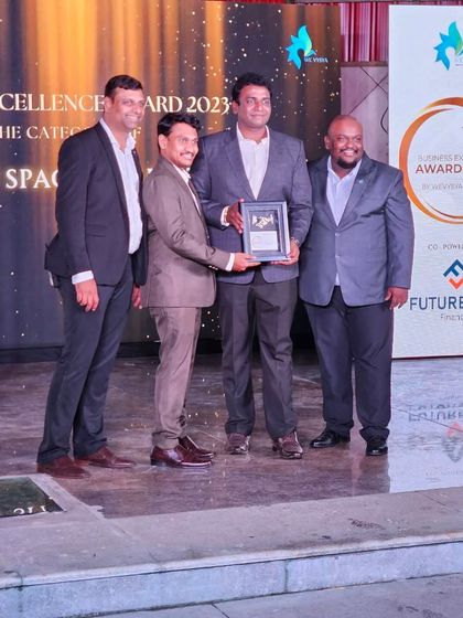 Our COO receiving the 'Master of Space Utilization' award on behalf of the SILA Architects team. This is a testament to our collective effort and design philosophy.
