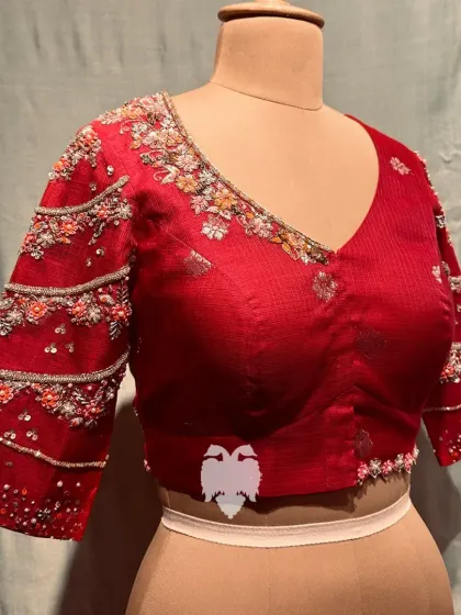 Blouse House by Mahitha Prasad - Custom Blouse Design & Embroidery A Closer Look: The Art of Embroidery photo 23