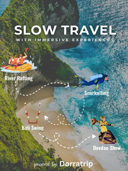 Our Bali yoga retreat is more than a trip, it's a journey back to yourself. We combine daily yoga, water healing rituals, Balinese massages, and slow travel experiences like river rafting and the iconic Bali swing.