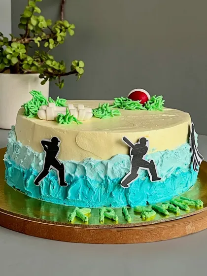 I love bringing your passions to life, and this cricket-themed cake was so much fun. It’s not just a theme, it’s a flavor celebration too, with a unique fusion of badam milk, rose water, and saffron. It’s a perfect example of how we can customize both the look and taste for your special day.