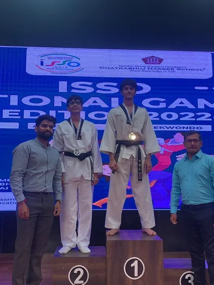I am incredibly proud to showcase my student, Angad R Jha, winning the Gold Medal at the ISSO National Games 2022. Our training is geared towards competitive success, and his victory is a testament to his hard work and the high standards of our academy.