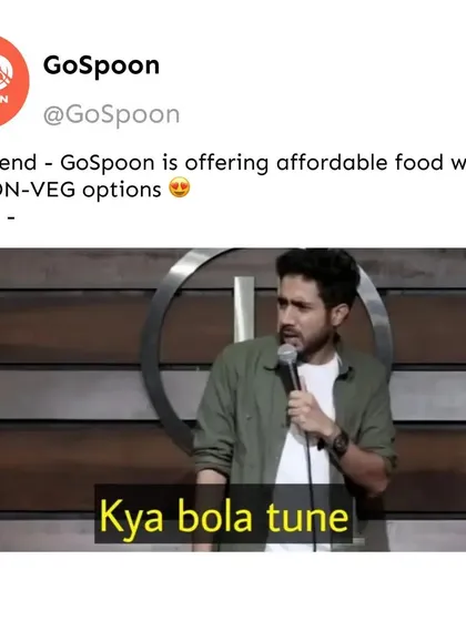 That moment of surprise when your friend tells you that GoSpoon offers affordable food with non-veg options too. Yes, it's true.