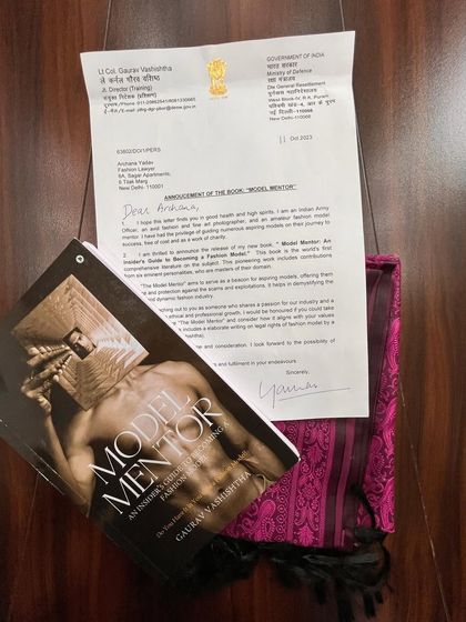 I was happy to receive a copy of the book "Model Mentor" from Lt. Col. Gaurav Vashishtha. It's a vital resource, and I am a strong advocate for educating models on their legal protections.