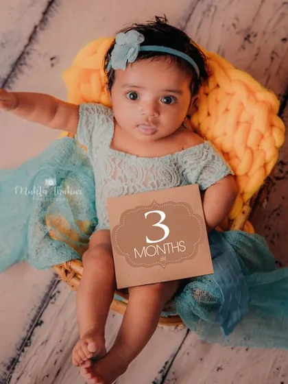 Officially three months old! I love using these little milestone cards to mark the occasion and celebrate how much your baby has grown.