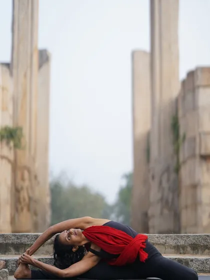 Trying something new can be scary. But the cost of staying the same is often greater. This side-bending posture, Parighasana, reminds me that growth, while uncomfortable, begins with a single, small step forward.