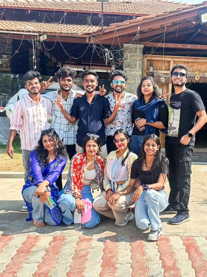 A duplicate of the whole crew together for a group photo during our Mysore tour. So many new friends made on this trip.