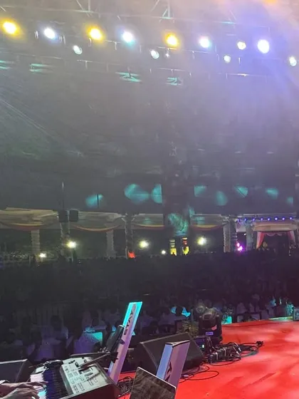 The vast audience at Kudala Sangama for the Basava Jayanti celebrations. Performing here, where Basavanna's spirit resides, is a deeply moving experience.
