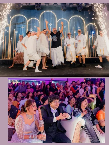 The older generation showing everyone how it's done. Capturing the family's fun-filled dance performance and the couple's delighted reactions is always a highlight.