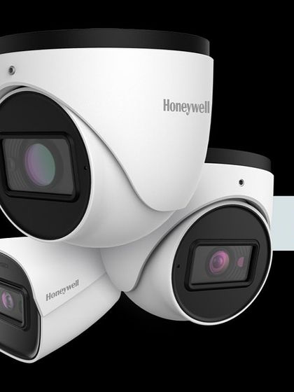 We offer a range of Honeywell IP cameras, available in 4MP and 5MP resolutions. This image showcases the different form factors, including dome and bullet cameras, to suit various installation requirements.