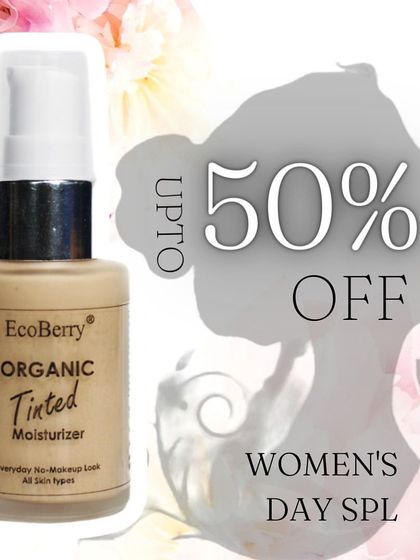 A special Women's Day offer on my Organic Tinted Moisturizer. All my products are handmade with love.