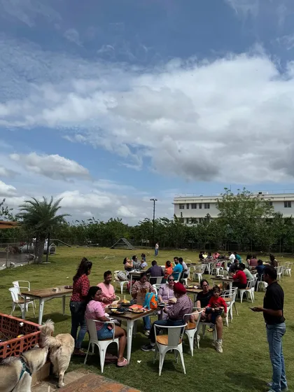 The beautiful, sprawling lawns of Therpup Resort, where families and their pets can enjoy a day out in the sun.