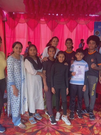 The complete support system of shooters, parents, and coaches at the Hubballi Open Championship.