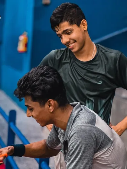 The bonds formed during training are special. Our players are seen here sharing a light moment between drills at the summer camp.