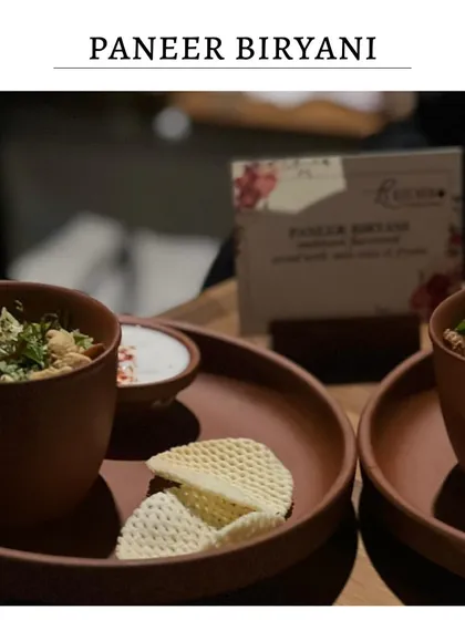 My Paneer Biryani is a fragrant and flavorful main course. Served in individual terracotta pots with raita and papad, it offers a complete and satisfying meal experience.