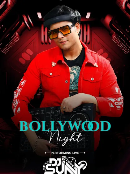 This is more than just a gig, it's a full-on Bollywood night experience. A professional poster for one of my club events in Noida, promising a night of non-stop music and fun.