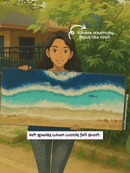 Studio Chhavi - Custom Art & Decor Commissions Ocean-Inspired Resin Art photo 17