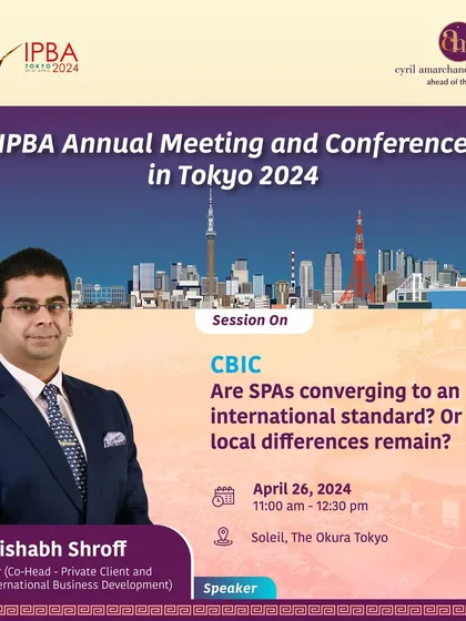We are pleased to have our partners speak at the Inter-Pacific Bar Association (IPBA) Annual Meeting in Tokyo on topics ranging from SPAs to digital assets and legal talent management.
