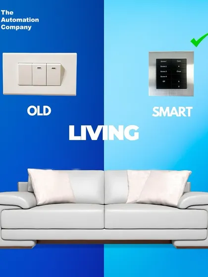 A simple comparison showing the evolution from old, conventional switches to a modern, smart modular keypad. This visual represents the upgrade in both functionality and style that our automation systems provide.
