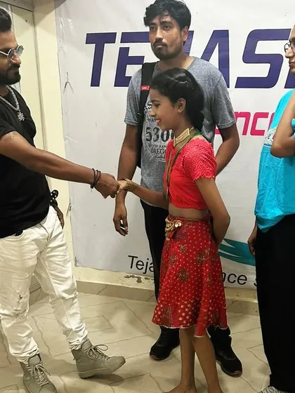 A moment of congratulations for Jyoti. She has a natural talent for expressive dance and we are so proud of her achievements.