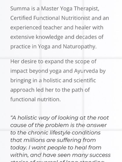 A little about my background. My journey through yoga, naturopathy, and finally functional nutrition was driven by a desire to offer a truly holistic and scientific approach to healing chronic conditions.