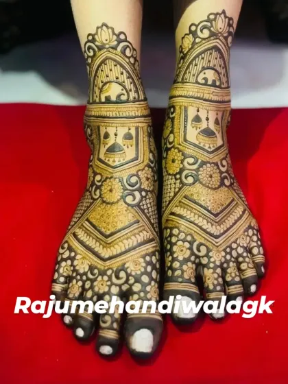 Raju Mehendi - Bridal Mehendi Complete the Look: Bridal Feet Designs photo 15