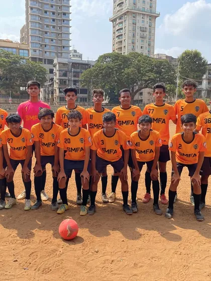 A team photo of our U-15 boys squad. These are the faces of determination, representing the unity and spirit of the South Mumbai Football Academy.