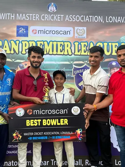 Our bowler getting recognized as the 'Best Bowler' of the tournament. His disciplined line and length troubled every batsman he faced.