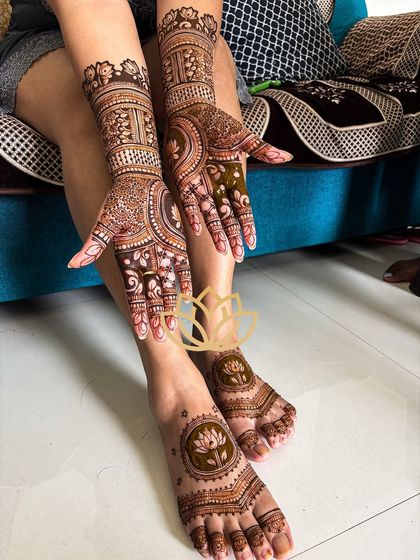 Lotus Mehendi Arts - Bridal & Occasion Mehendi Elaborate Bridal Designs photo 70