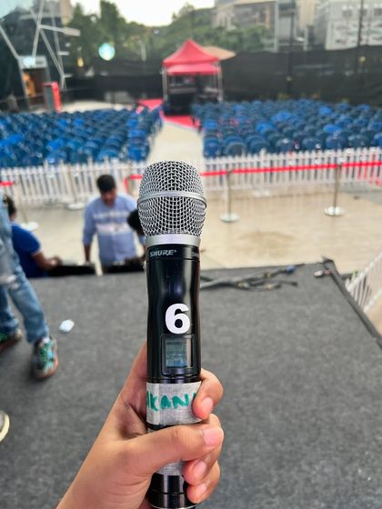 My microphone for the night. A small detail, but it's my connection to the audience and the music.