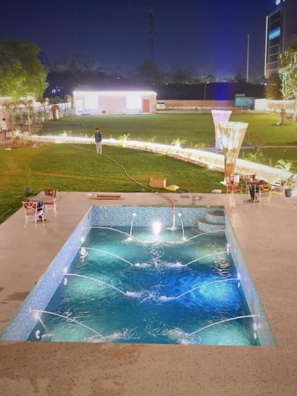 Our pool features gentle fountains that add a touch of elegance and a soothing sound to the atmosphere. It's especially beautiful at night when the lights are on.