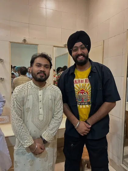 With the talented tabla artist Nishit Gangani. It's always a pleasure to meet and exchange notes with fellow musicians who share the same passion for rhythm.