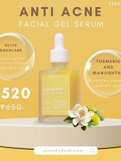 It's time to say goodbye to acne. My Clear Pro Acne Control Serum, featuring Olive Squalane and Turmeric, is formulated to promote clear, radiant skin without clogging pores.